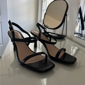 Elegant Black Strappy Heels